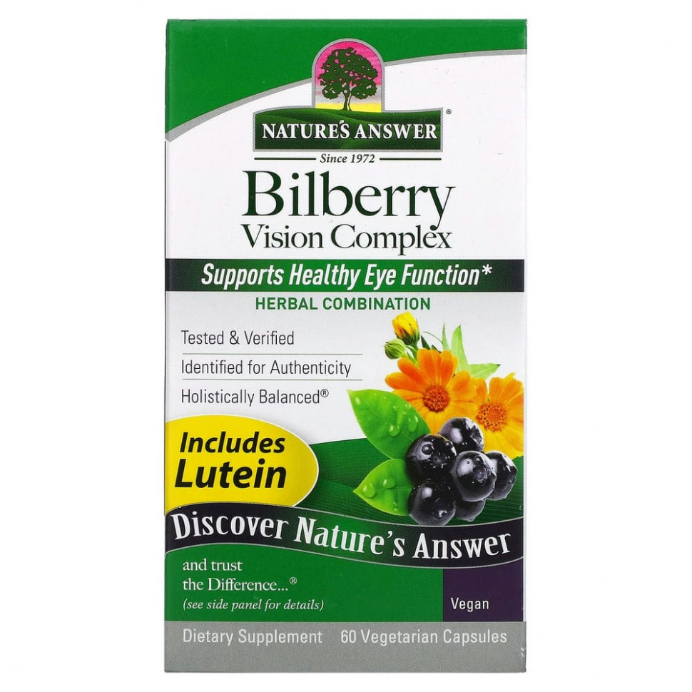   Nature's Answer, Bilberry Vision Complex, 60      -     -,    