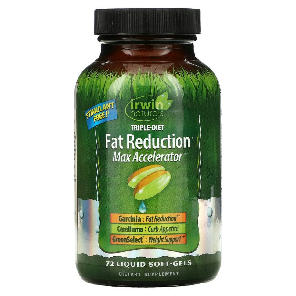   Irwin Naturals, Triple-Diet Fat Reduction + Max Accelerator, 72      -     -,    