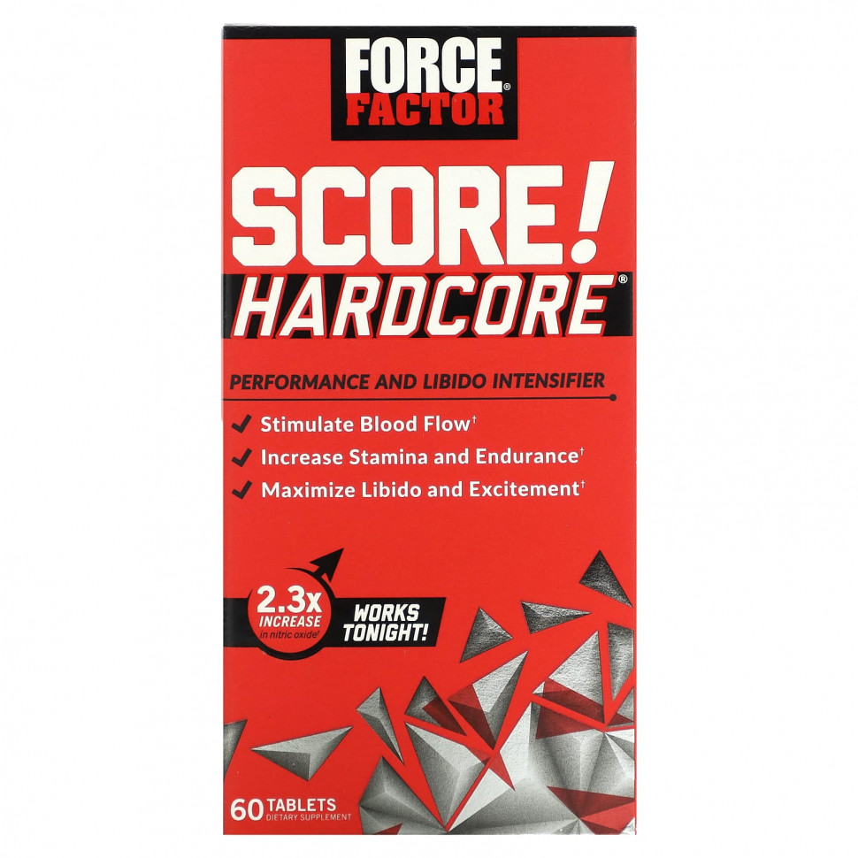   Force Factor, Score! Hardcore`` 60     -     -,    