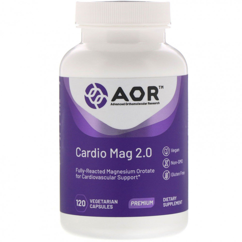   Advanced Orthomolecular Research AOR, Cardio Mag 2.0, 120      -     -,    