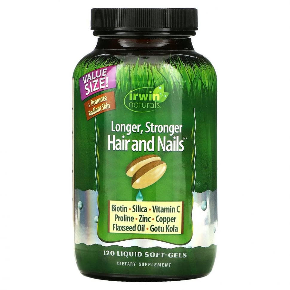   Irwin Naturals, Healthy Skin Hair Plus Nails, 120         -     -,    