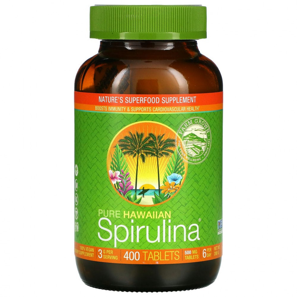   Nutrex Hawaii, Pure Hawaiian Spirulina, 400     -     -,    