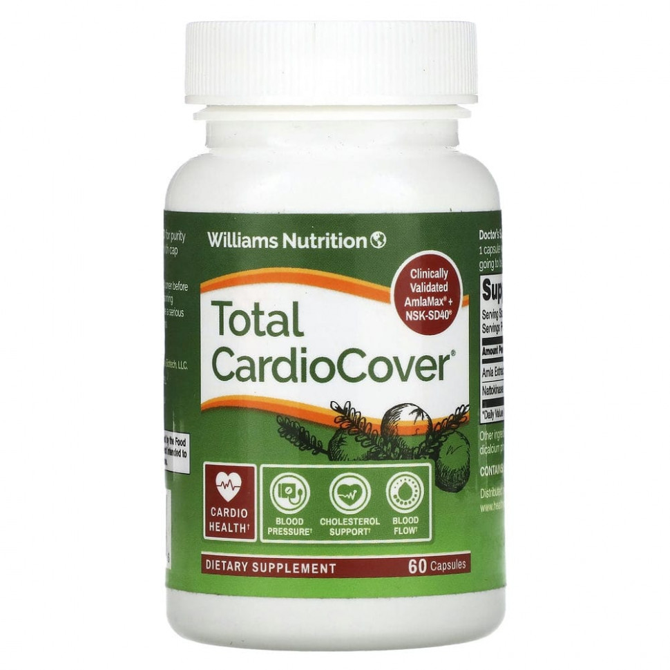   Williams Nutrition, Total CardioCover, 60     -     -,    