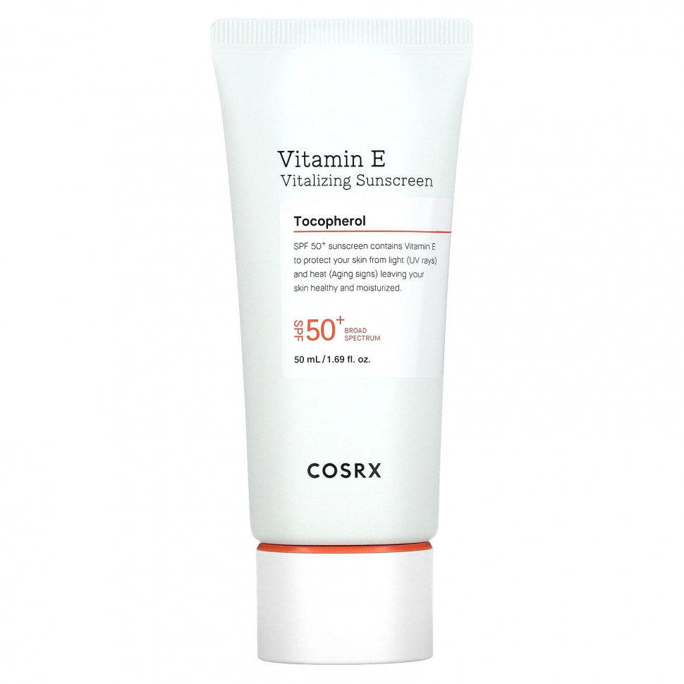   CosRx, Vitamin E, Vitalizing Sunscreen, SPF 50+, 1.69 fl oz (50 ml)    -     -,    