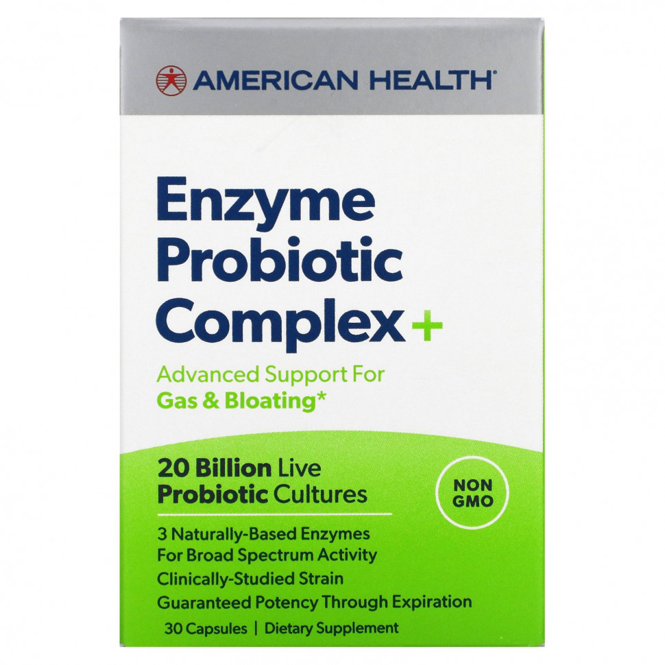   American Health, Enzyme Probiotic Complex +, 30     -     -,    