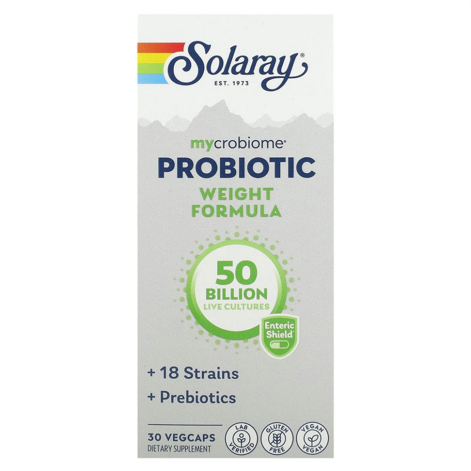   Solaray, Mycrobiome Probiotic Weight Formula, 50 , 30         -     -,    