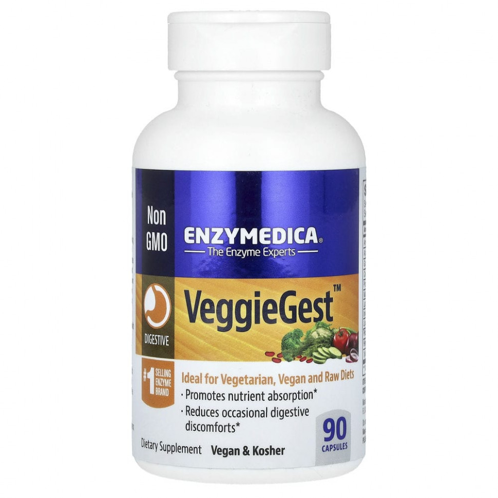   Enzymedica, VeggieGest, (  Gastro), 90     -     -,    