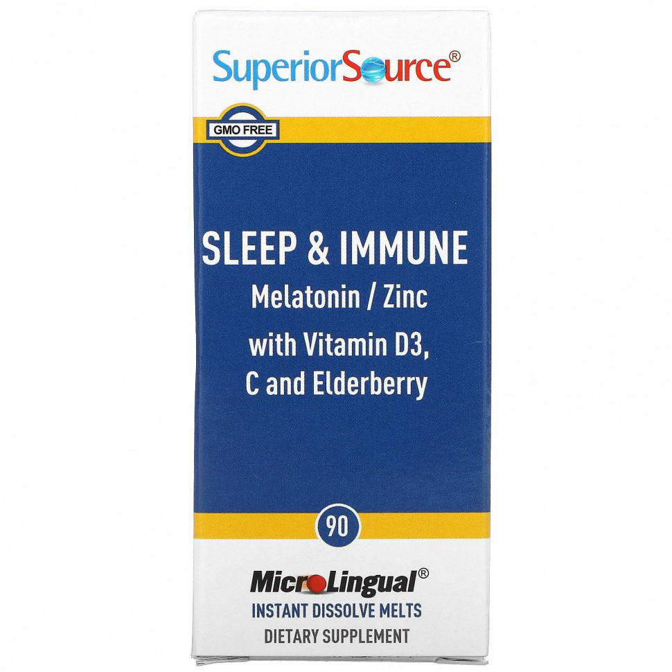   Superior Source, Sleep & Immune, 90 MicroLingual Instant Dissolve Melts    -     -,    