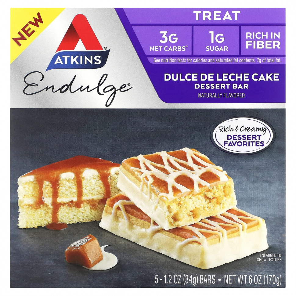   Atkins, Treat, Endulge,  ,  Dulce De Leche, 5   34  (1,2 )    -     -,    