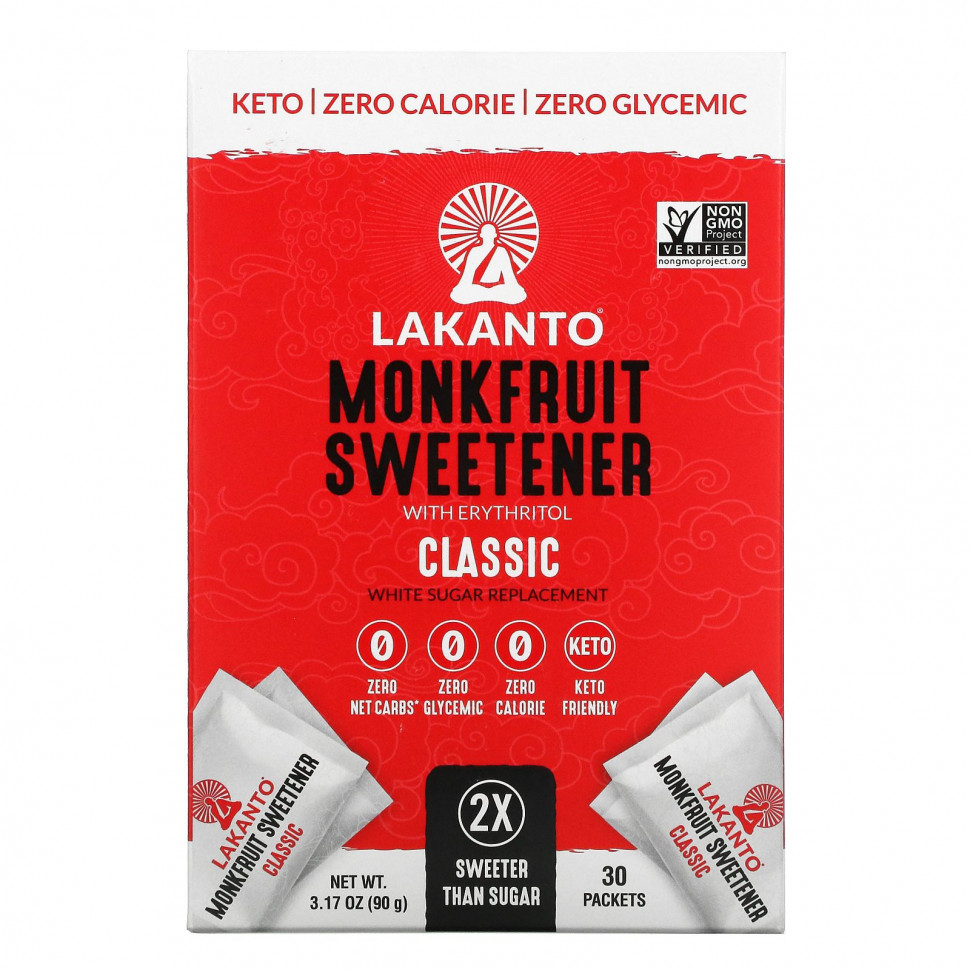   Lakanto, Monkfruit Sweentener, Classic, 3.17 oz (90 g)    -     -,    