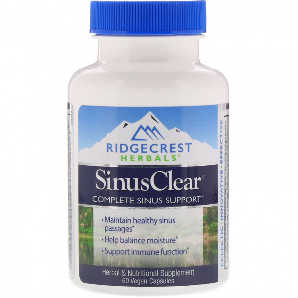   RidgeCrest Herbals, SinusClear, 60      -     -,    