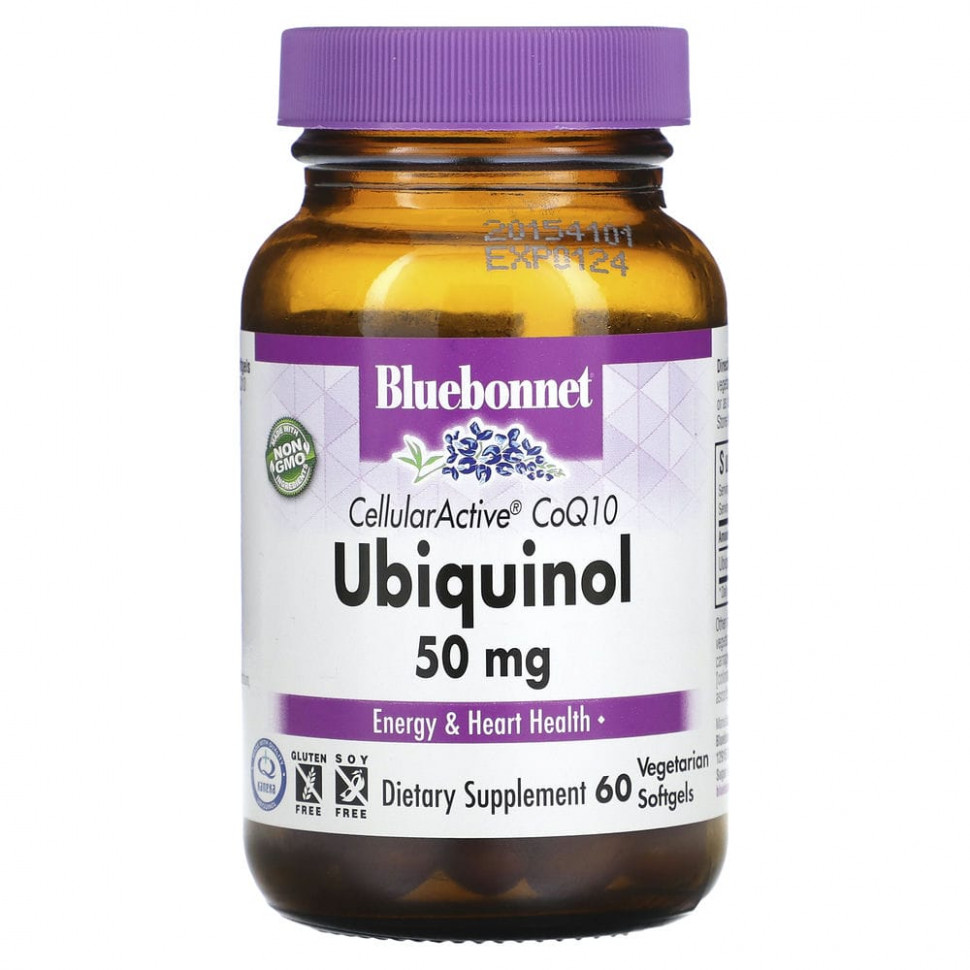   Bluebonnet Nutrition, Ubiquinol, Cellular Active CoQ10, 50 , 60      -     -,    