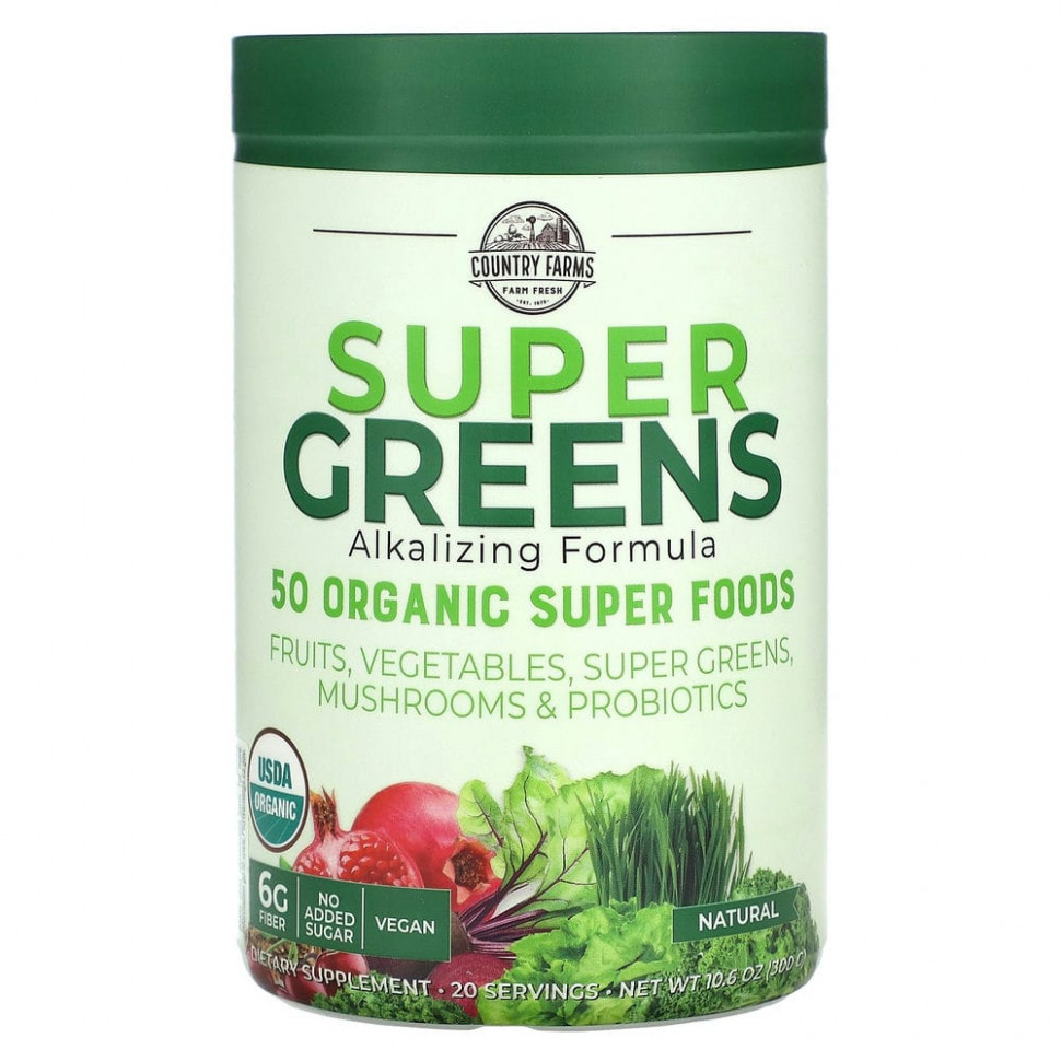   Country Farms, Super Greens,    ,   , 300  (10,6 )    -     -,    