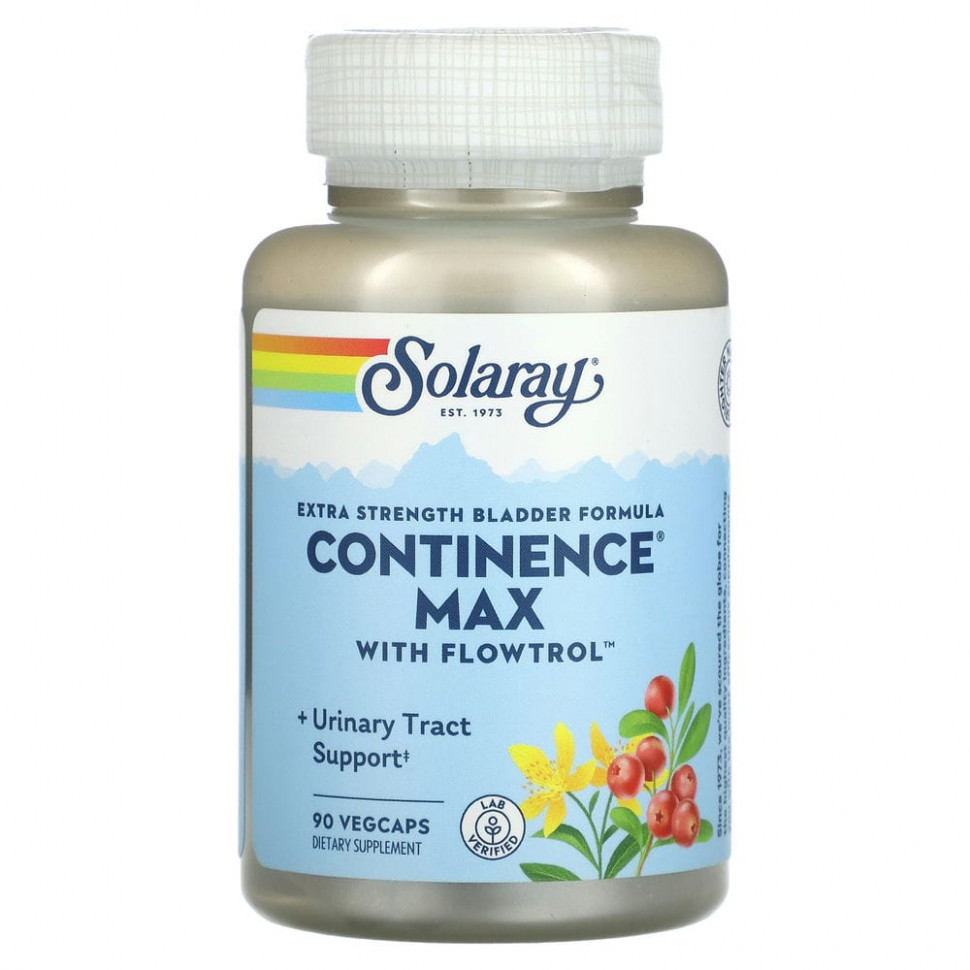   Solaray,     Extra Strength, Continence Max  Flowtrol, 90      -     -,    