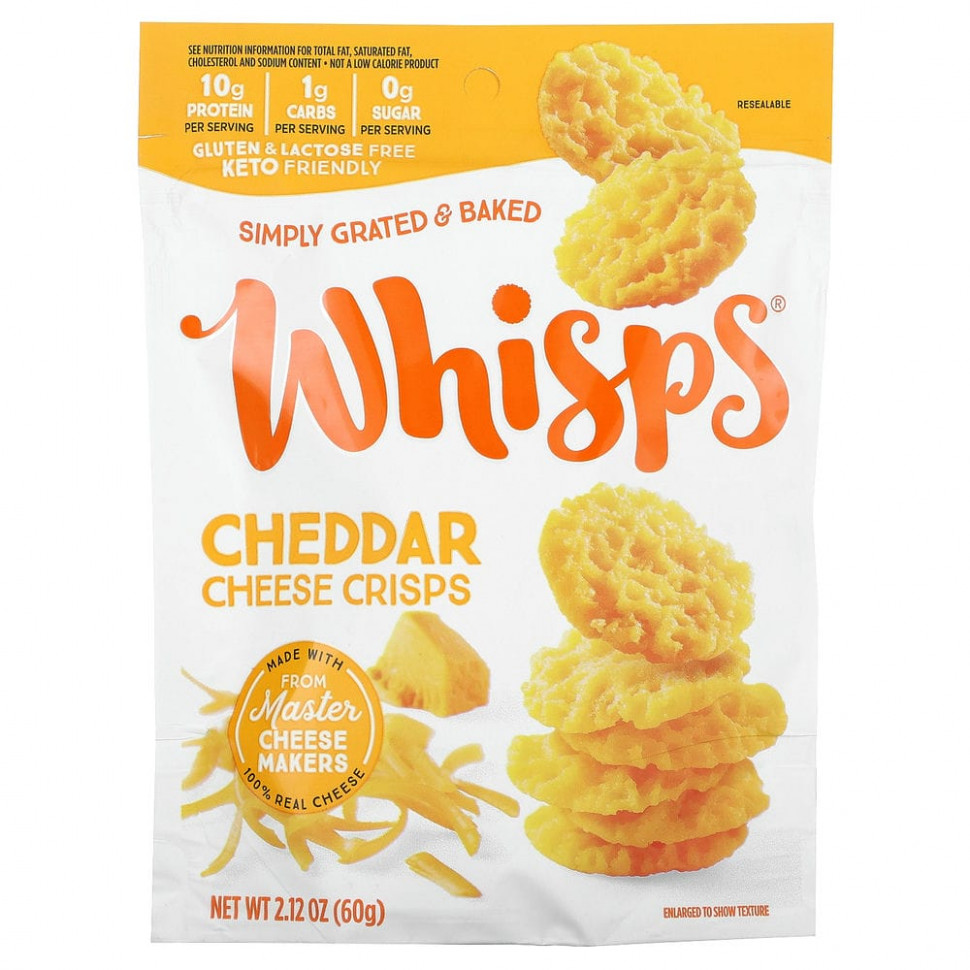   Whisps, Cheddar Cheese Crisps , 2.12 oz (60 g)    -     -,    