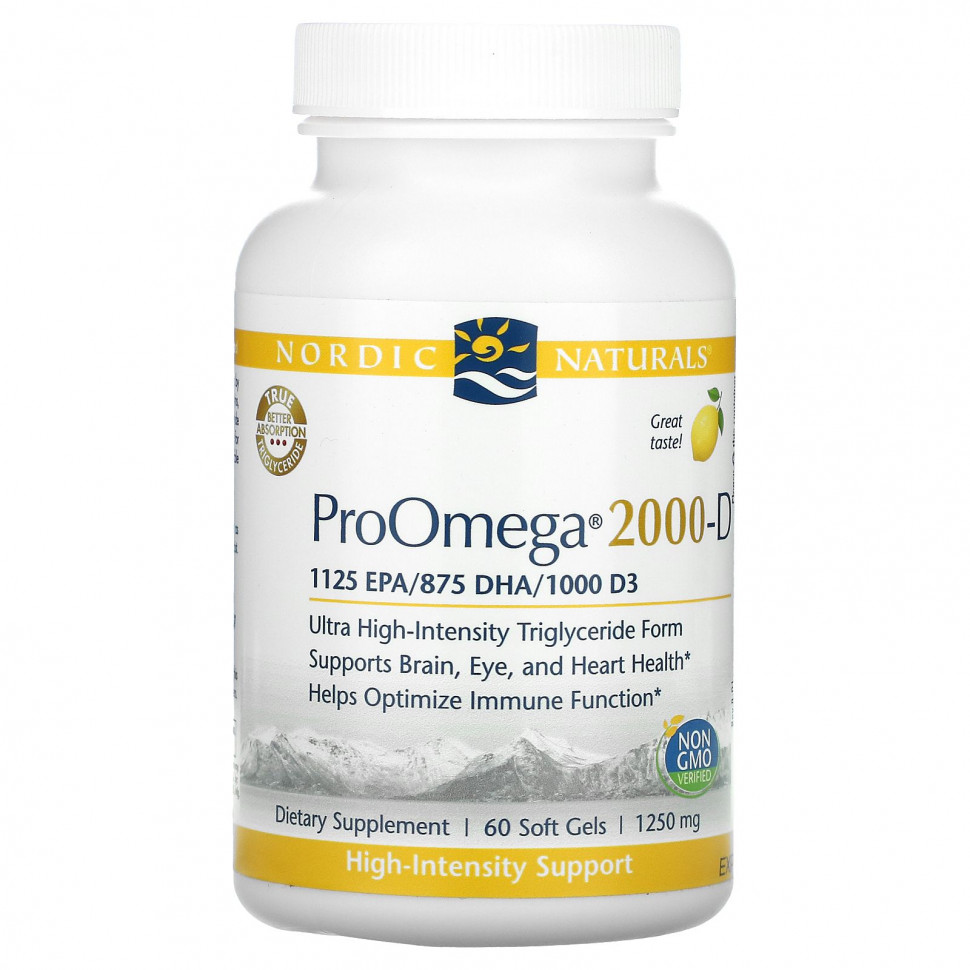   Nordic Naturals, ProOmega 2000-D, , 1250 , 60      -     -,    