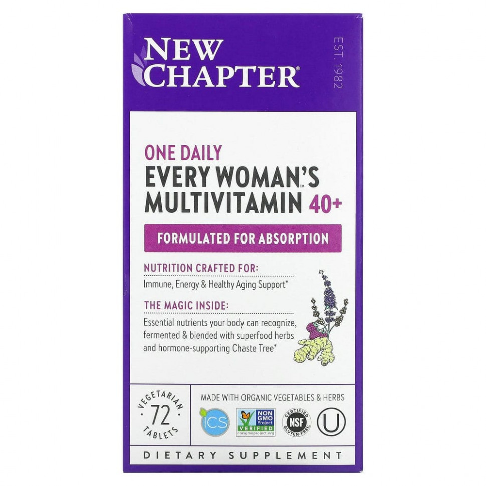   New Chapter, 40+ Every Woman's One Daily,          40 , 72      -     -,    