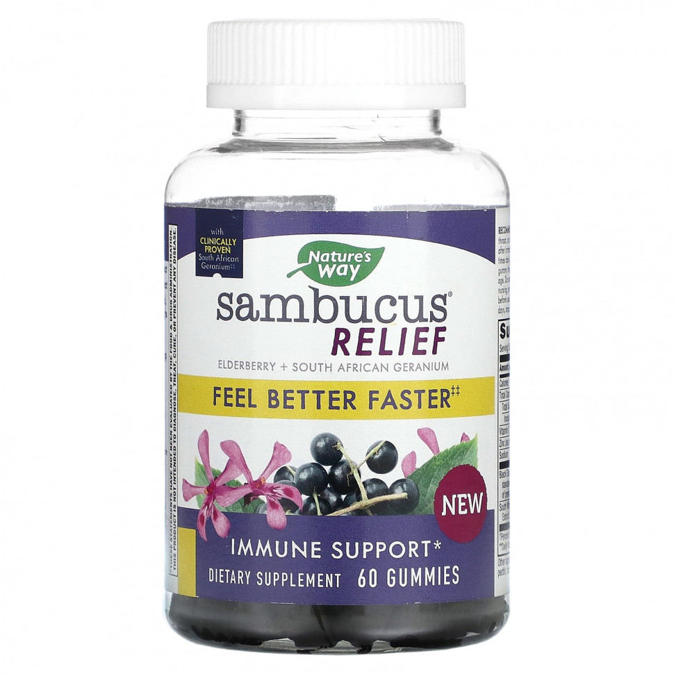   Nature's Way, Sambucus Relief,  ,    , 60      -     -,    