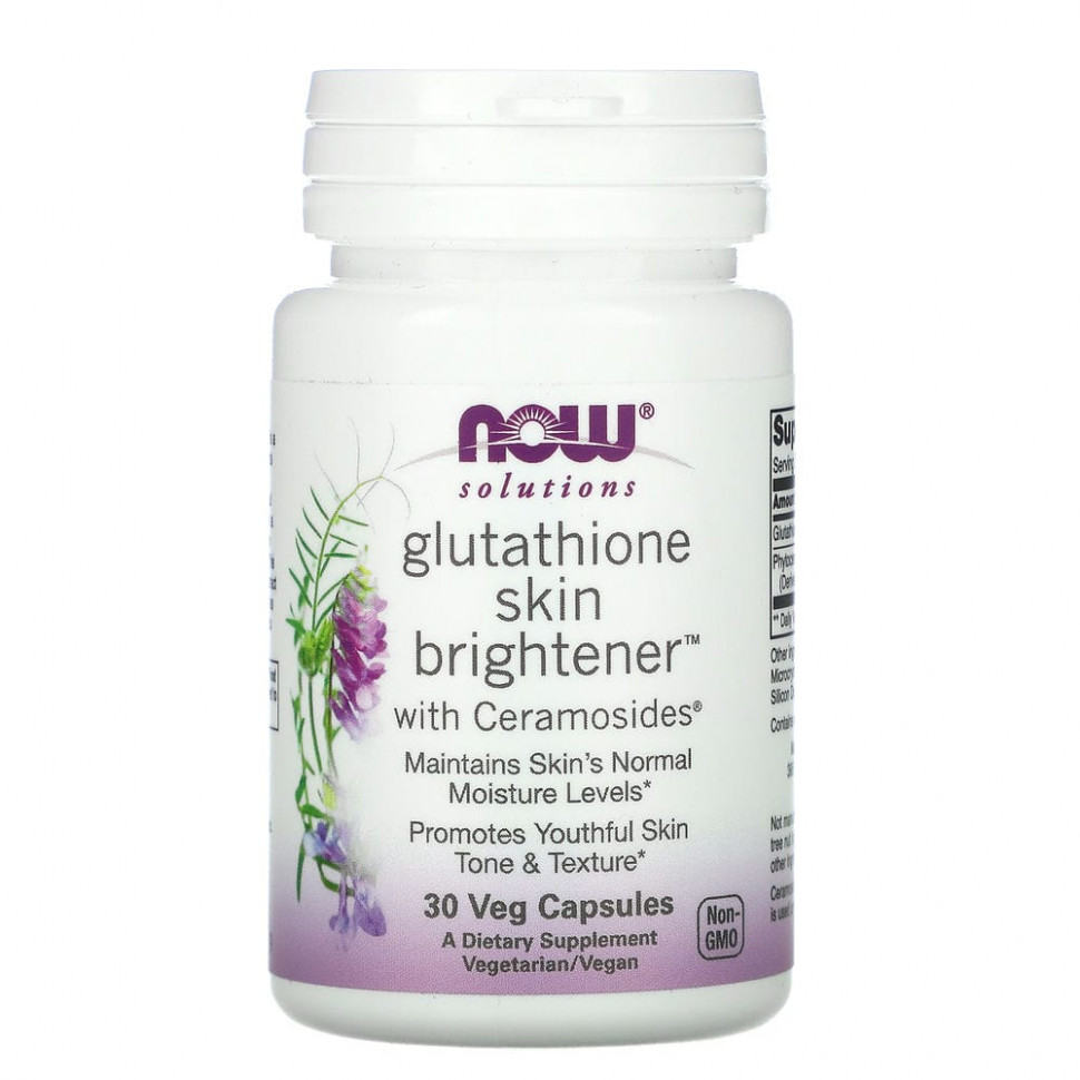   NOW Foods, Solutions, Glutathione Skin Brightene,      , 30      -     -,    