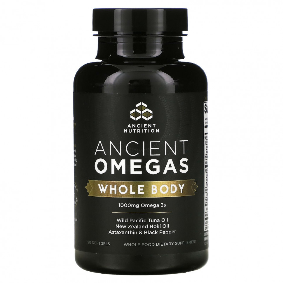   Dr. Axe / Ancient Nutrition, Ancient Omegas,   , 1000 , 90      -     -,    