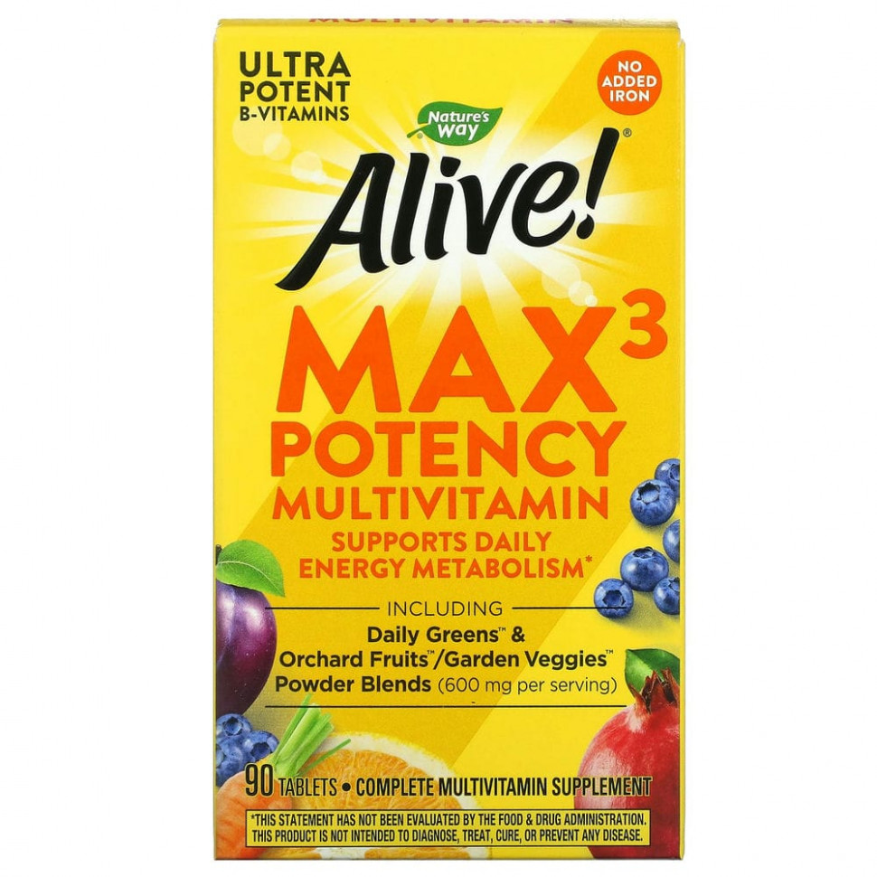   Nature's Way, Alive! Max3 Daily,  ,   , 90     -     -,    