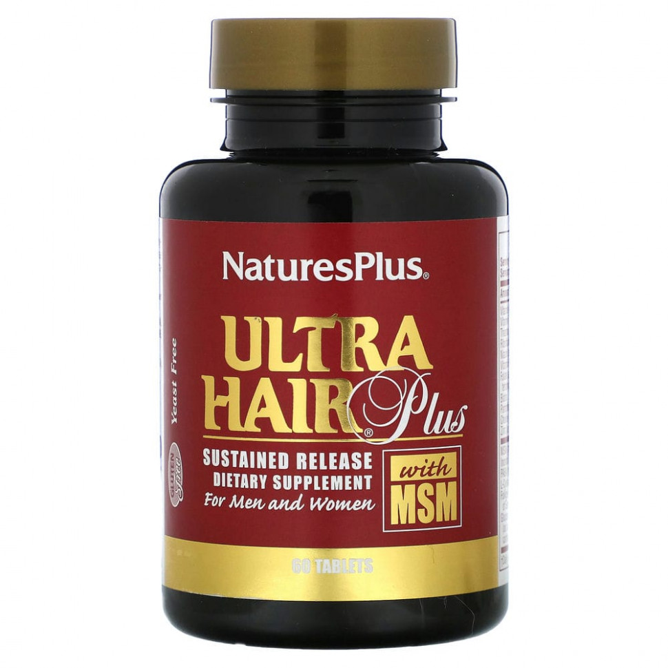   NaturesPlus, Ultra Hair Plus     MSM,     60     -     -,    