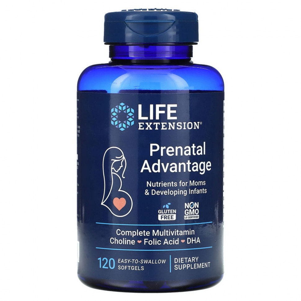   Life Extension, Prenatal Advantage, 120       -     -,    