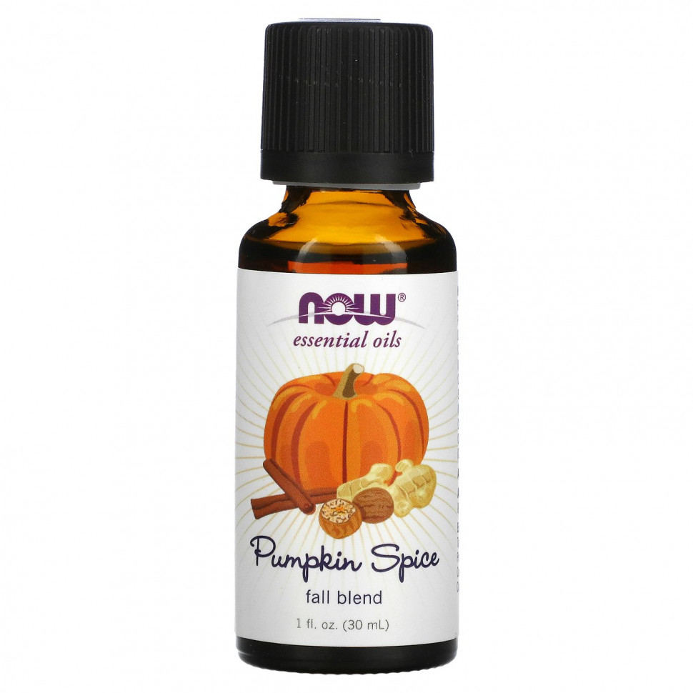   NOW Foods, Essential Oils, Pumpkin Spice, Fall Blend, 1 fl oz (30 ml)    -     -,    