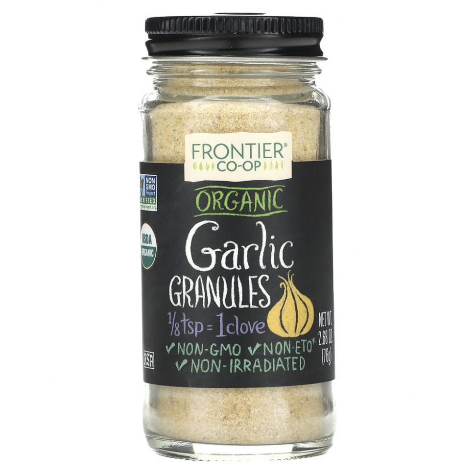   Frontier Co-op, Organic Garlic, Granules, 2.68 oz (76 g)    -     -,    