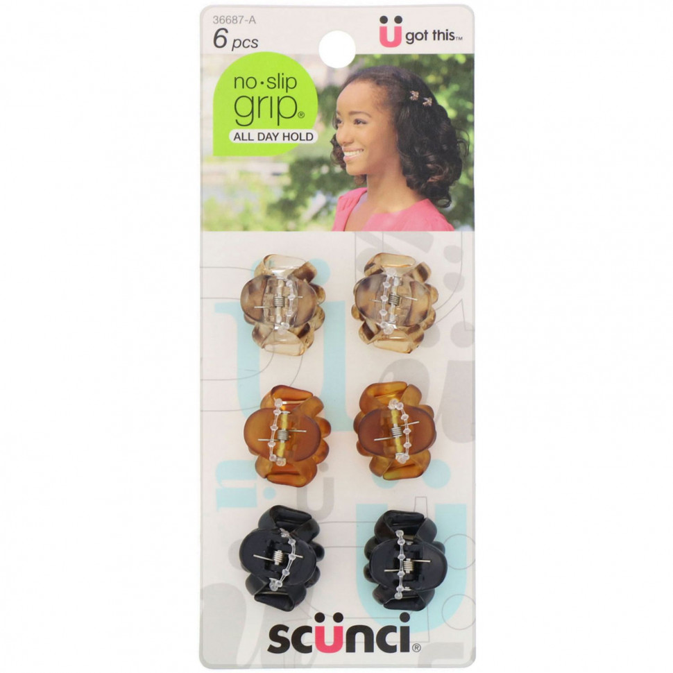   Scunci,  - No Slip Grip,  , 6     -     -,    