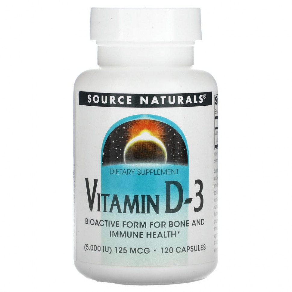   Source Naturals,  D3, 5000 , 120     -     -,    