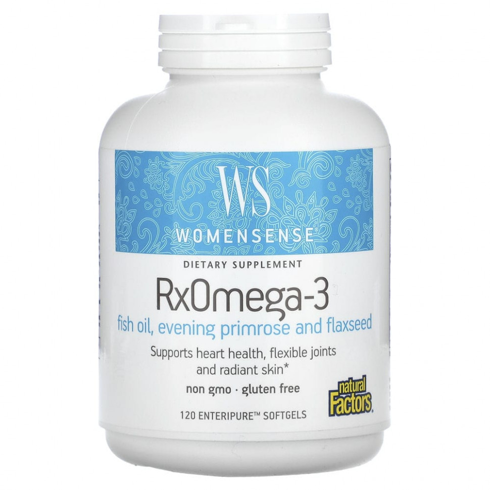   Natural Factors, WomenSense, RxOmega-3, 120   Enteripure    -     -,    