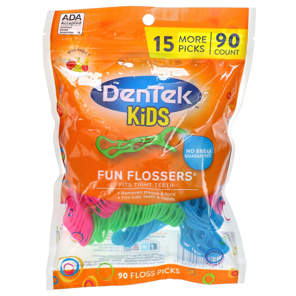   DenTek, Kids Fun Flossers,  , 90     -     -,    