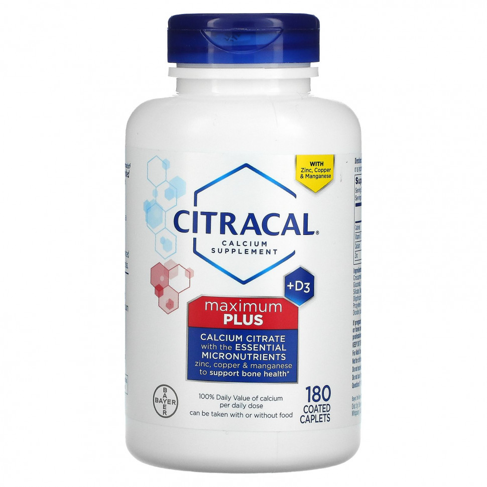   Citracal, Maximum Plus + D3, 180       -     -,    