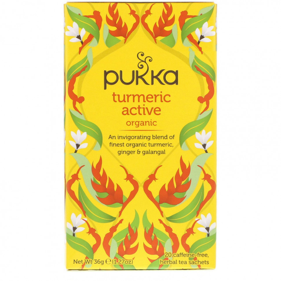   Pukka Herbs, Organic Turmeric Active,  , 20   , 36  (1,27 )    -     -,    