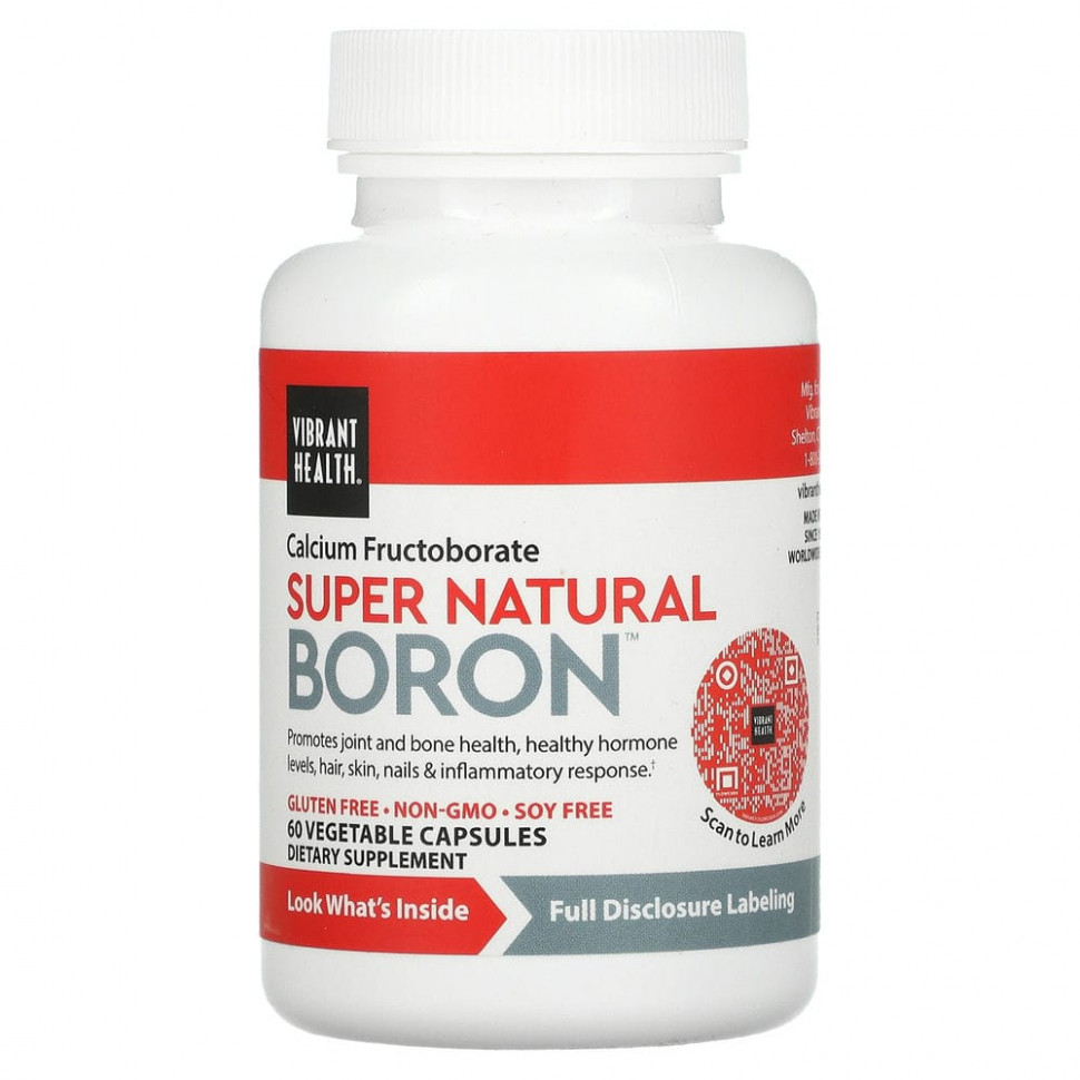   Vibrant Health, Super Natural Boron, 60      -     -,    