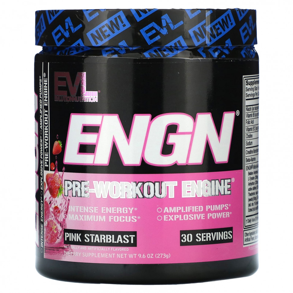   EVLution Nutrition, ENGN, Pre-Workout Engine, Pink Starblast, 273  (9,6 )    -     -,    