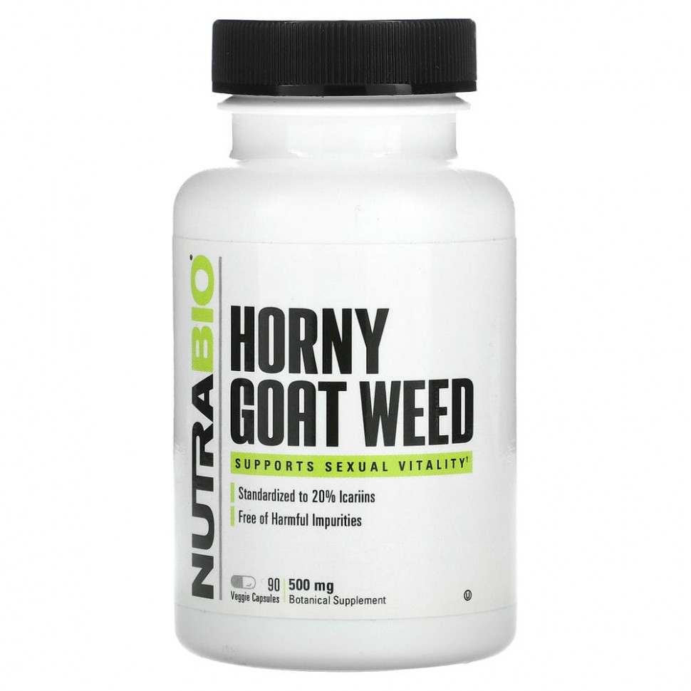   Nutrabio Labs, Horny Goat Weed, 500 , 90      -     -,    