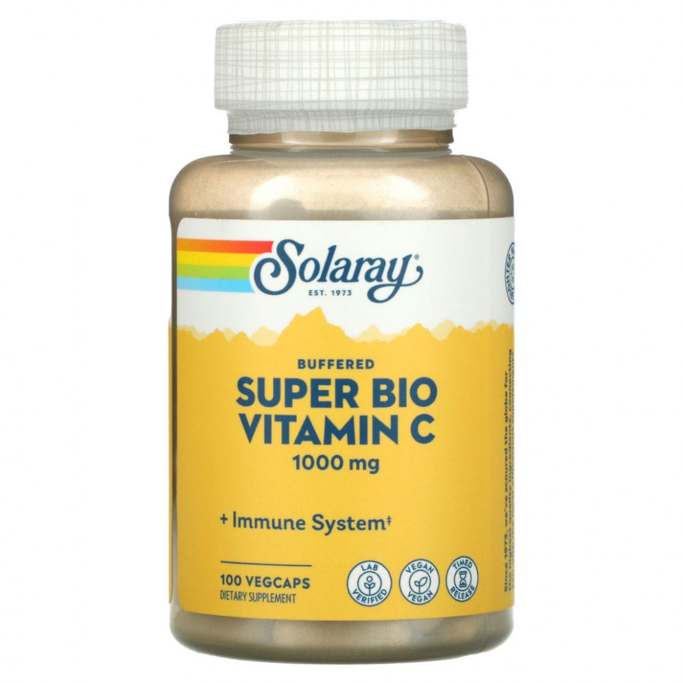   Solaray, Super Bio Vitamin C,  C  , 100      -     -,    