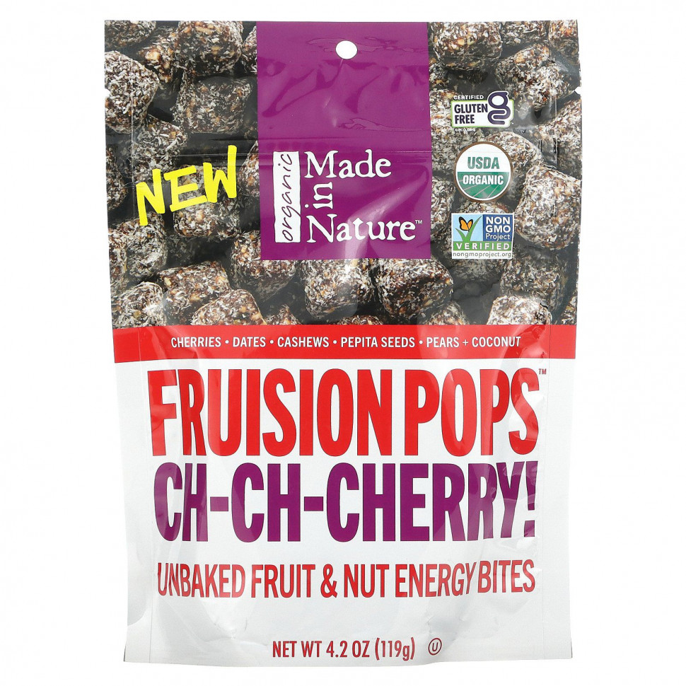   Made in Nature, Organic Fruision Pops, Ch-Ch-Cherry,   , , 119 , 4,2 )    -     -,    