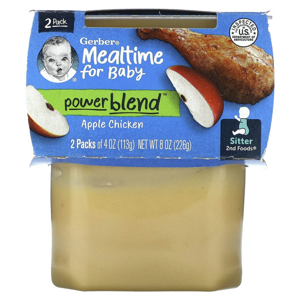   Gerber, Mealtime for Baby, PowerBlend, 2nd Foods,   , 2   113  (4 )    -     -,    