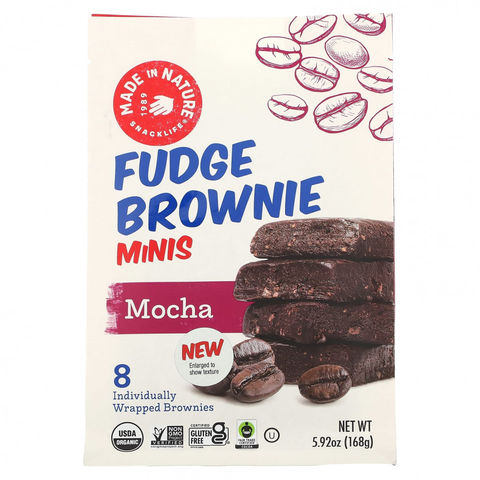   Made in Nature, Fudge Brownie Minis, , 8 , 168  (5,92 )    -     -,    