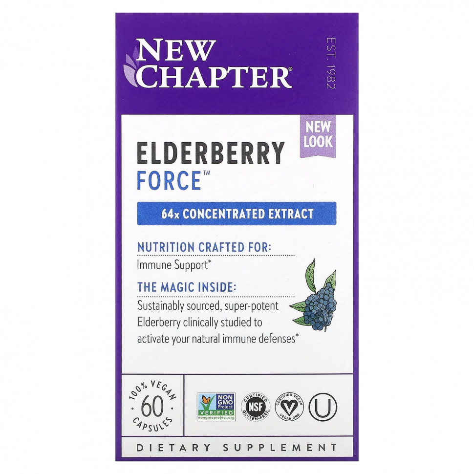   New Chapter, Elderberry Force, 60      -     -,    