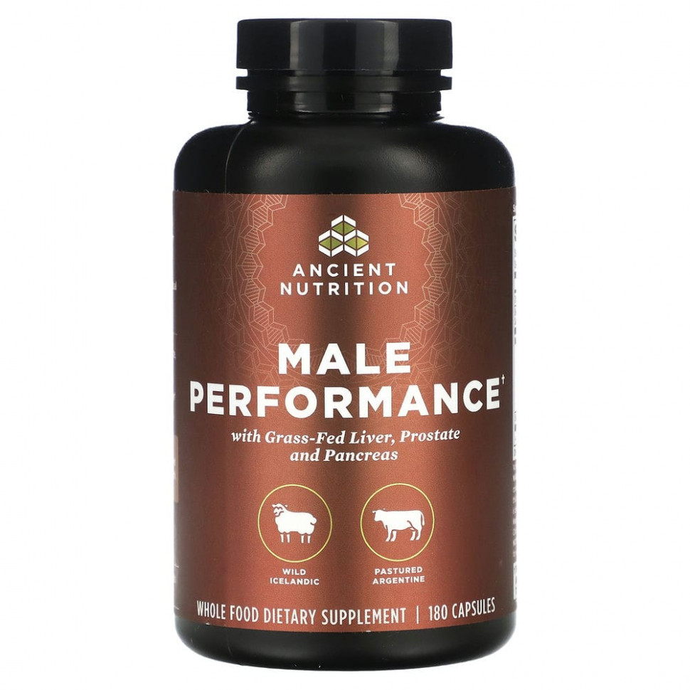   Dr. Axe / Ancient Nutrition, Male Performance, 180     -     -,    