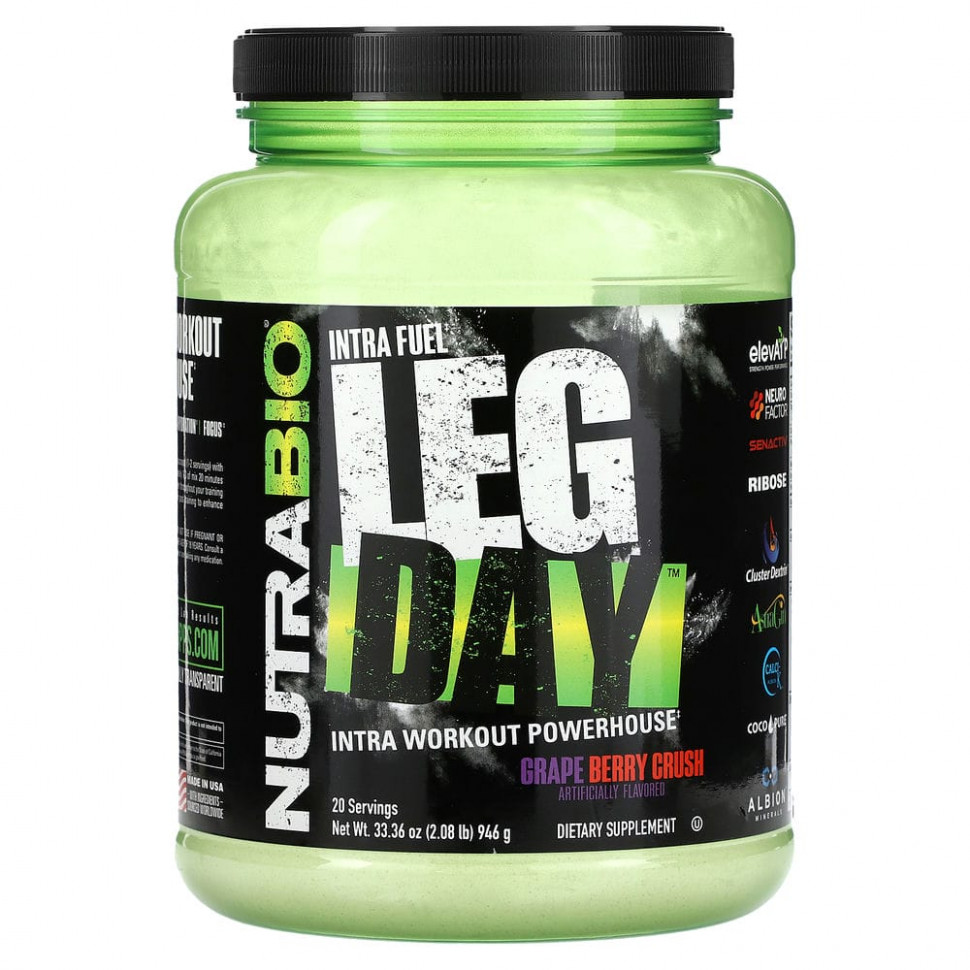   Nutrabio Labs, Intra Fuel Leg Day, Grape Berry Crush, 946  (2,08 )    -     -,    