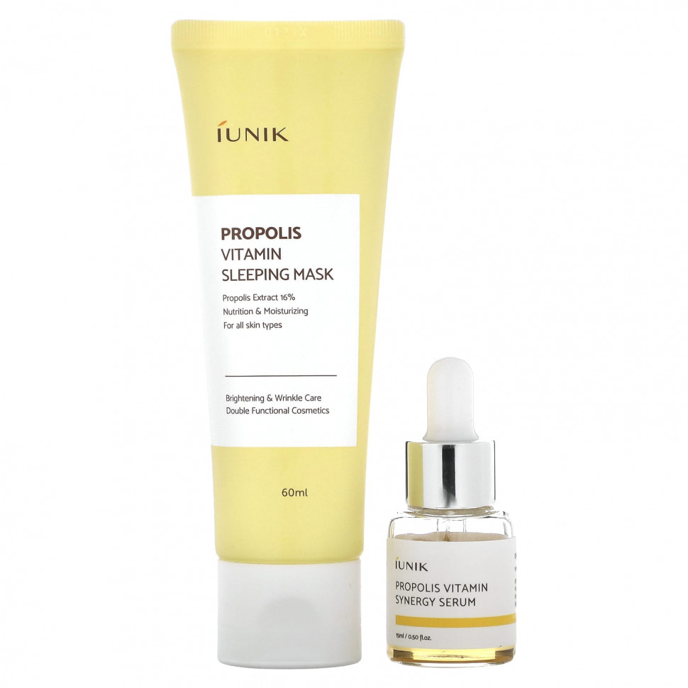   iUNIK, Propolis Edition Skin Care Set, Cream & Mini Serum, 2 Piece Set    -     -,    