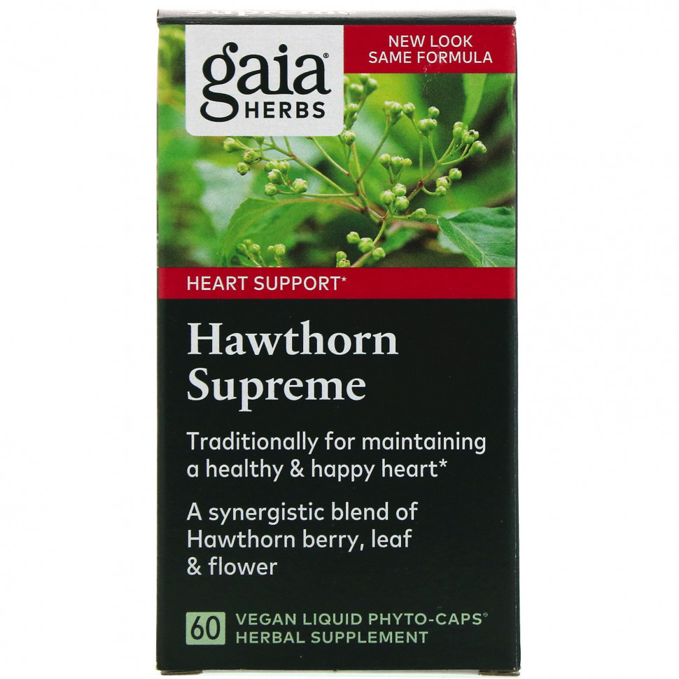   Gaia Herbs, Hawthorn Supreme, 60        -     -,    