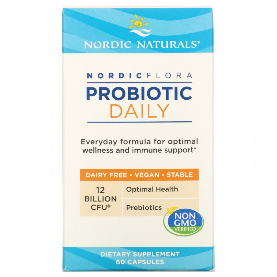   Nordic Naturals, Nordic Flora Probiotic Daily, 12  , 60     -     -,    