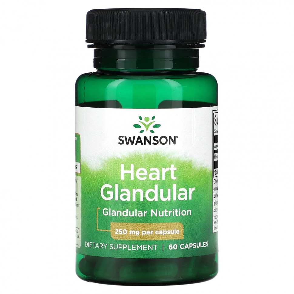   Swanson, Heart Glandular, 250 , 60     -     -,    