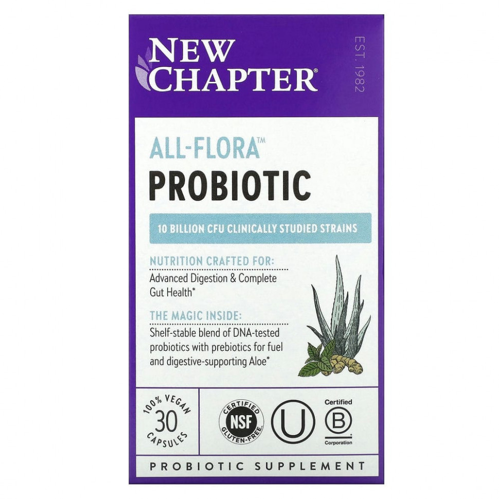   New Chapter, Probiotic All-Flora, 30 Vegan Capsules    -     -,    